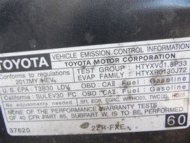 2017 Toyota Prius Gray 1.8L AT #Z24768